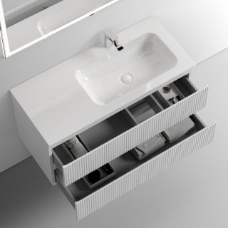 Подвесная тумба под раковину Sancos Snob T SNT100RW правая 100см Bianco